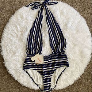 Anthropologie 6 Shore Road One Piece Cabana Swimsuit New Striped Womens Large